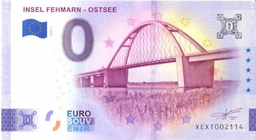 0 Euro Schein Deutschland · Insel Fehmarn - Ostsee · Souvenir o Null € Banknote von 2 EURO COMMEMORATIVI