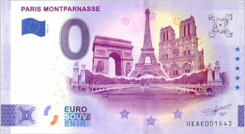 0 Euro Schein Paris - Montparnasse · Frankreich · Souvenir o Null € Banknote von 2 EURO COMMEMORATIVI