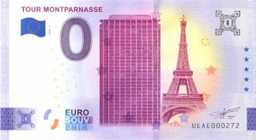 0 Euro Schein Paris - Tour Montparnasse · Frankreich · Souvenir o Null € Banknote von 2 EURO COMMEMORATIVI