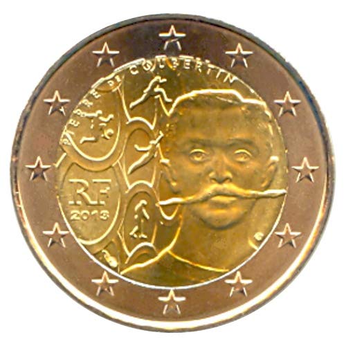 2 Euro Münze 2013 Frankreich de Coubertin Sondermünze Gedenkmünze FR13CO52 von 2 EURO COMMEMORATIVI