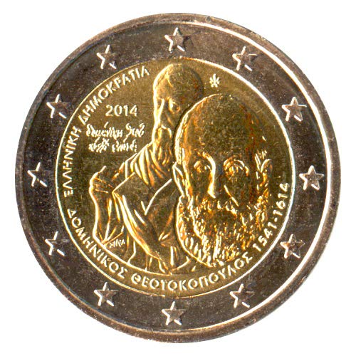 2 Euro Münze 2014 Griechenland Dominikos Theotokopoulos Sondermünze Gedenkmünze GR14DT15 von 2 EURO COMMEMORATIVI