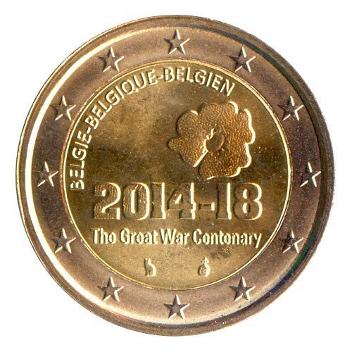 2 Euro Münze Belgien 2014 Erster Weltkrieg Sondermünze Gedenkmünze BE14EW108 von 2 EURO COMMEMORATIVI