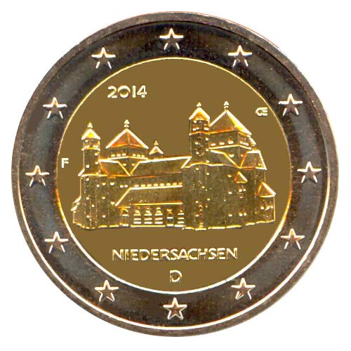 2 Euro Münze Deutschland 2014 Niedersachsen St. Michaeliskirche F Sondermünze DE14NS20 von 2 EURO COMMEMORATIVI