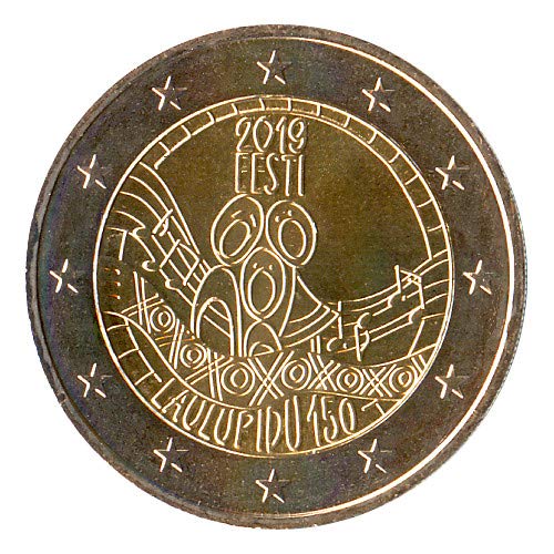 2 Euro Münze Estland 2019 Liederfest Sondermünze EE19LF06 von 2 EURO COMMEMORATIVI