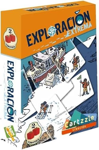 2Tomatoes Games - Cartzzle: Extreme Exploration, Kartenspiel, kooperativ, für 1-4 Spieler, Sprache: Spanisch, Thema: Abenteuer von 2 Tomatoes Games