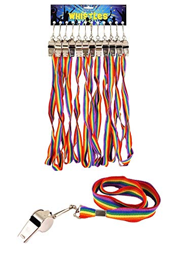 21Fashion Gay Pride Regenbogen Schmuck Hüte Abzeichen Armband Perücke LGBT Parade Party Zubehör (Rainbow Whistle) von 21Fashion