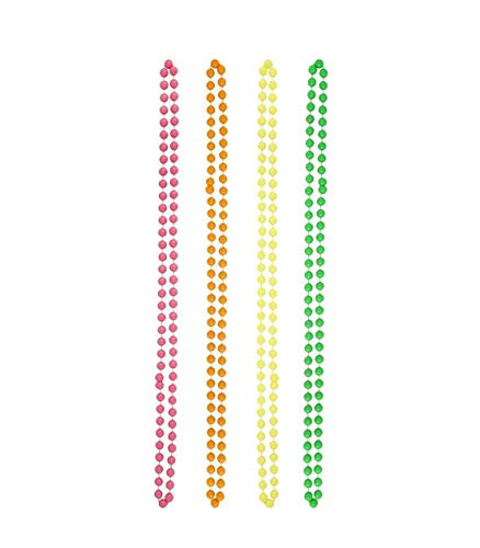 Gay Pride Regenbogen-Schmuck, Hüte, Abzeichen, Armband, Perücke, LGBT-Parade-Party-Zubehör (4-farbige Perlenkette) von 21Fashion