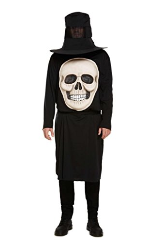 Totenkopf für Erwachsene, Jumbo-Gesicht, Schwarz, Einheitsgröße von 21Fashion