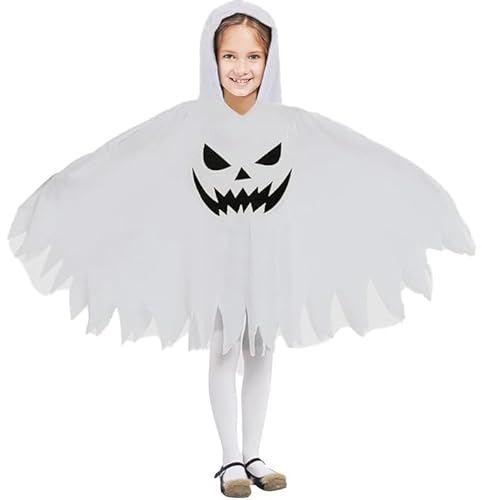 23GUANYI Geister Kostüm Halloween Umhang Gespenst Gespenster Mantel für Halloween Cosplay Party (Schwarz) von 23GUANYI
