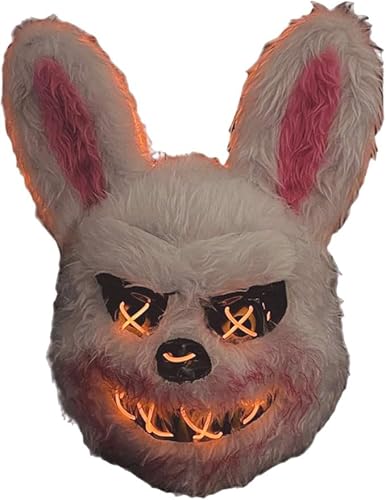 23GUANYI Halloween Maske LED Horror Maske für Cosplay Halloween Party (Rosa) von 23GUANYI