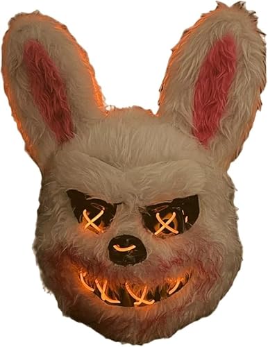 23GUANYI Halloween Maske LED Horror Maske für Cosplay Halloween Party (Rot) von 23GUANYI