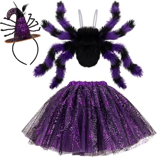 23GUANYI Kostüm Spinne Halloween Kostüm Spinne Verkleidung für Halloween Rollenspiele Party (Schwarz) von 23GUANYI