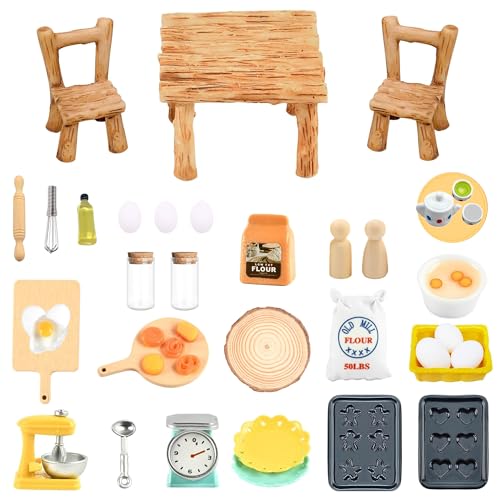 Wichtel Zubehör Weihnachten, Puppenhaus Zubehör Weihnachten, Miniatur Wichtel Tisch und Stühle, Küche Backset Zubehör Puppenhaus Möbel Miniatur Tisch Stühle, Ideal Backen Wichtel Zubehör Weihnachten Wichtel Zubehör Weihnachten, Puppenhaus Zubehör Weihnachten, Miniatur Wichtel Tisch und Stühle, Küche Backset Zubehör Puppenhaus Möbel Miniatur Tisch Stühle, Ideal Backen Wichtel Zubehör Weihnachten von 23GUANYI