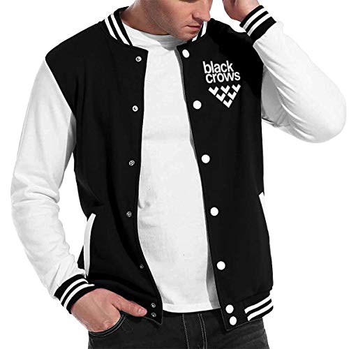 Black Crowes Herren Damen Plus Samt Mode Baseball Uniform Jacke Sportjacke, Schwarz, M Black Crowes Herren Damen Plus Samt Mode Baseball Uniform Jacke Sportjacke, Schwarz, M von 24ershisi