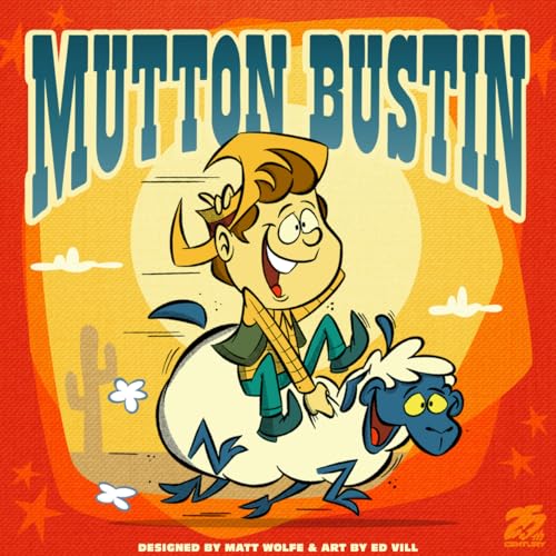 25th Century Games Mutton Bustin, Partyspiel mit Rodeo-Thema, für 2 bis 4 Spieler, Spiele des 20. Jahrhunderts von 25th Century Games