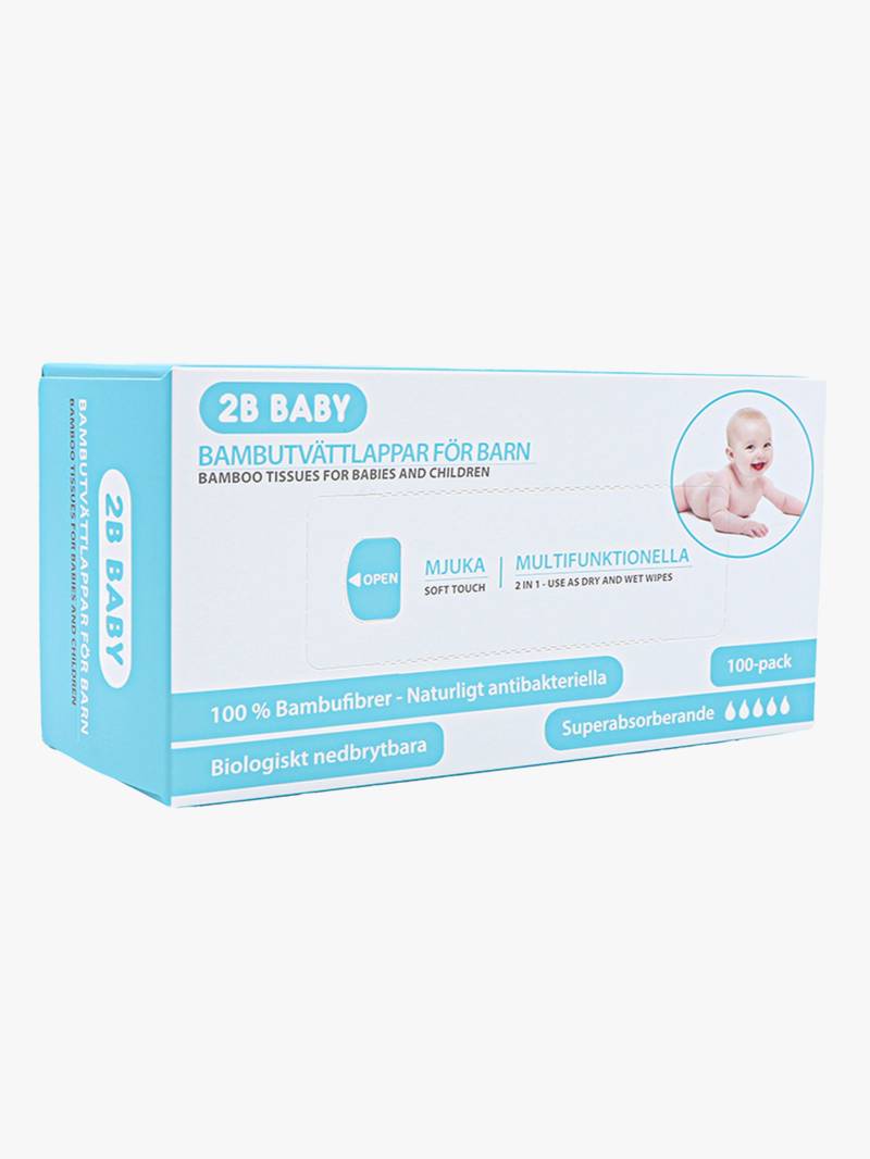 2B Baby Waschlappen Bambus 100er-Pack, Weiß 2B Baby Waschlappen Bambus 100er-Pack, Weiß von 2B Baby