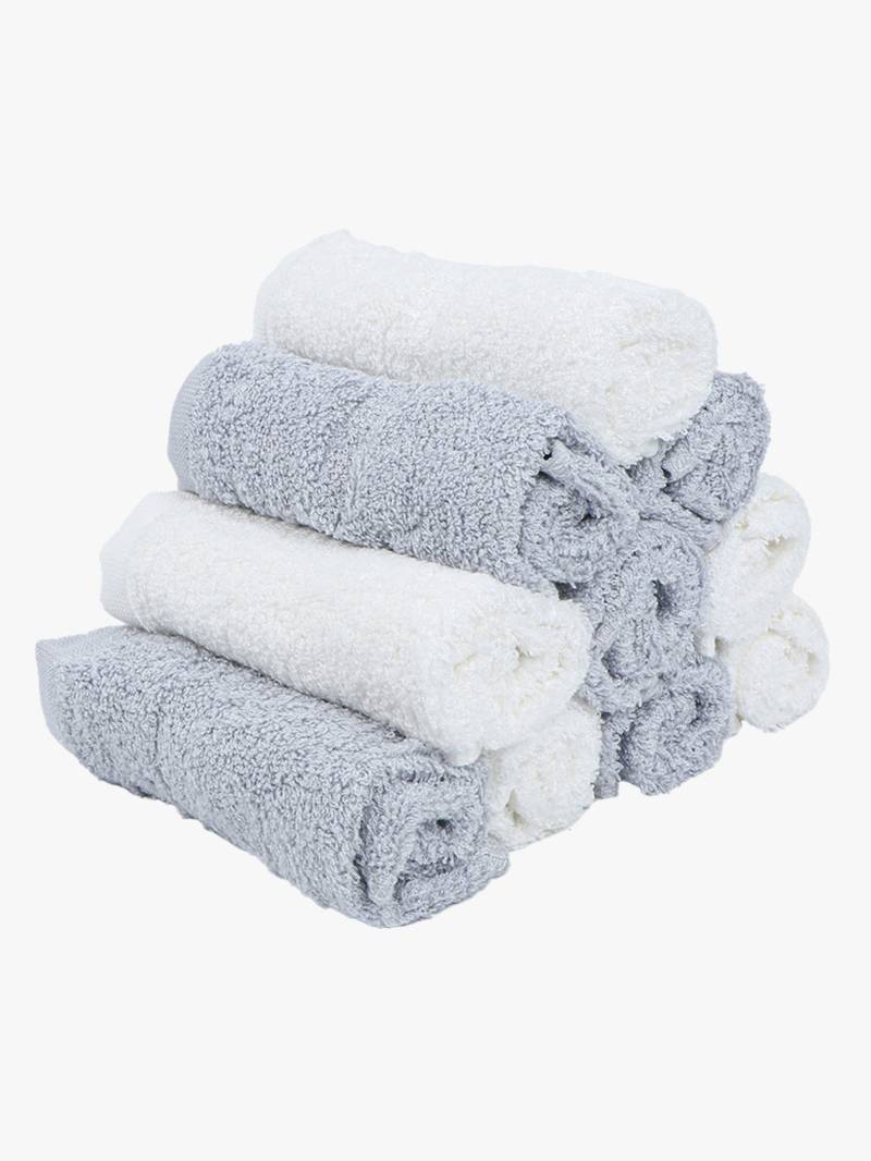 2B Baby Waschlappen Bambus 10er-Pack, Weiß/Grau 2B Baby Waschlappen Bambus 10er-Pack, Weiß/Grau von 2B Baby