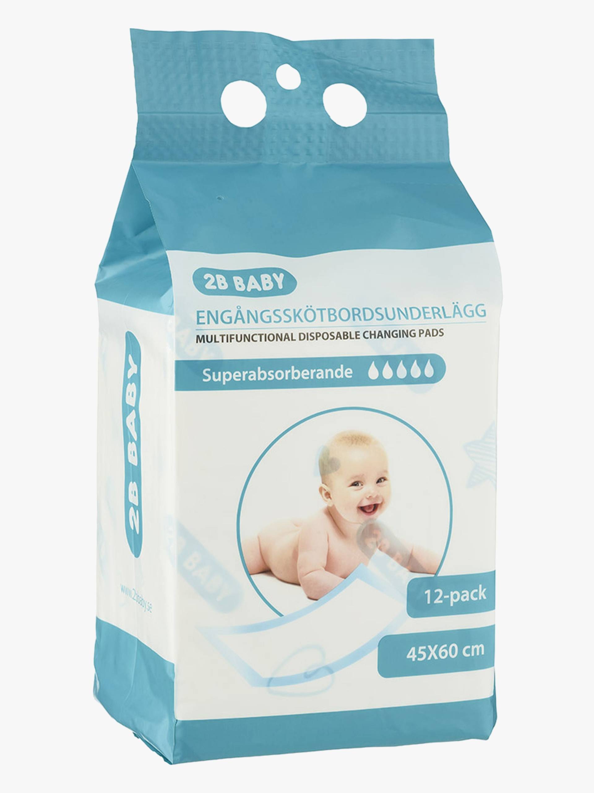 2B Baby Wickelunterlage 45x60cm 12er-Pack von 2B Baby