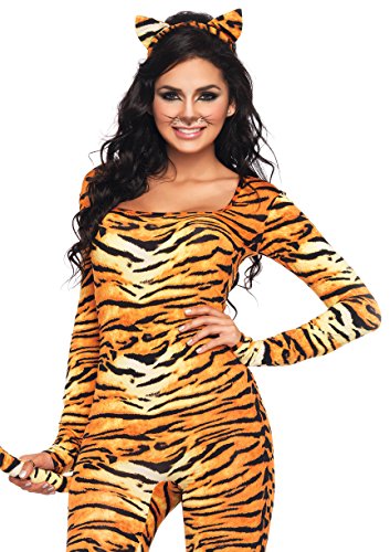 LEG AVENUE 83895 - Wild Tigress Kostüm Set, 2-teilig, Größe XL, orange/schwarz von LEG AVENUE