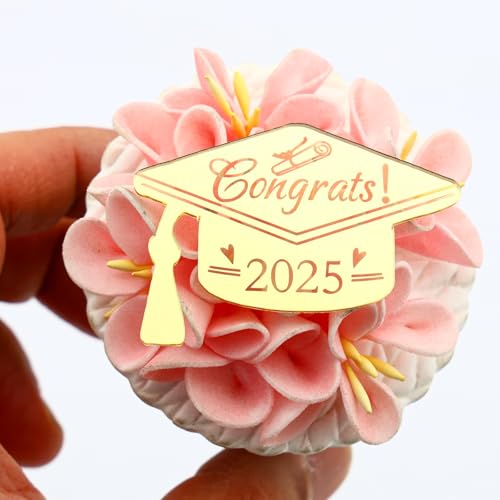 3 Little Desserts Cupcake-Topper-Set mit Aufschrift "Congrats 5,131.0 cm – Dekoration der Klasse 2024 – Abschluss-Partyzubehör – Abschluss-Kuchenzubehör – 2024 Abschlussdekorationen – 5 x 5 cm, Gold 3 Little Desserts Cupcake-Topper-Set mit Aufschrift "Congrats 5,131.0 cm – Dekoration der Klasse 2024 – Abschluss-Partyzubehör – Abschluss-Kuchenzubehör – 2024 Abschlussdekorationen – 5 x 5 cm, Gold von 3 LITTLE DESSERTS