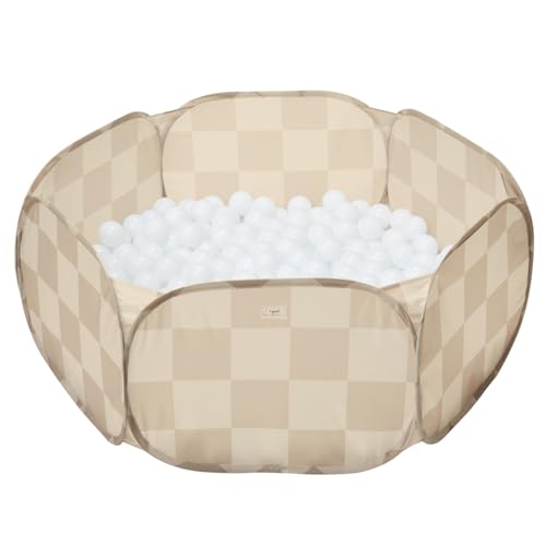 3 Sprouts Kids Bällebad - Pop-Up Indoor Outdoor Bällebäder für Kleinkinder - Großer faltbarer Bällebad Pool - Aktives Spielen für Baby Babys Klein Kleinkind Kid (Bälle Nicht Enthalten) - Schachbrett von 3 Sprouts