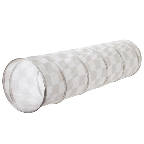 3 Sprouts - Krabbeltunnel für Kinder ab 1 Jahr – Spieltunnel Indoor & Outdoor - Schachbrett-beige von 3 Sprouts