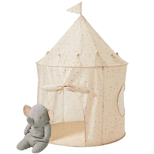 3 Sprouts Spielzelt für Kinder – Indoor Tippi Kinderzelt für Spiel und Spaß im Kinderzimmer, Kinder Zelte für Zimmer - Terrazzo Beige von 3 Sprouts