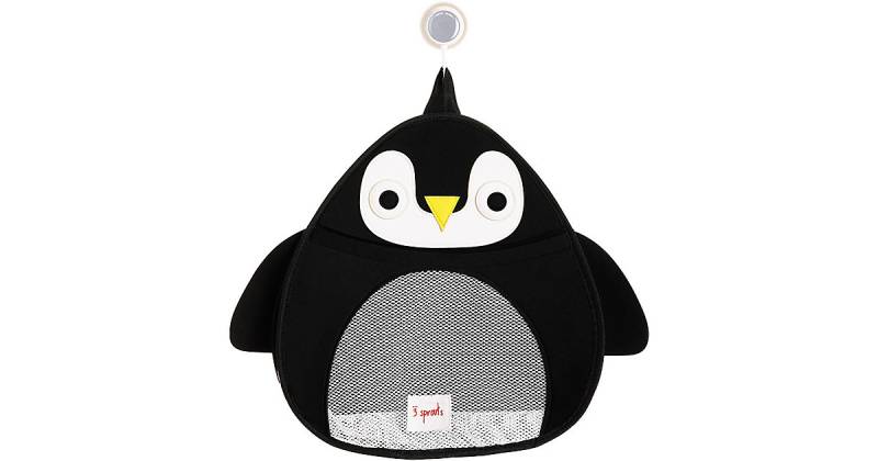 Badewannennetz Pinguin, 38 x 37 cm schwarz von 3 sprouts