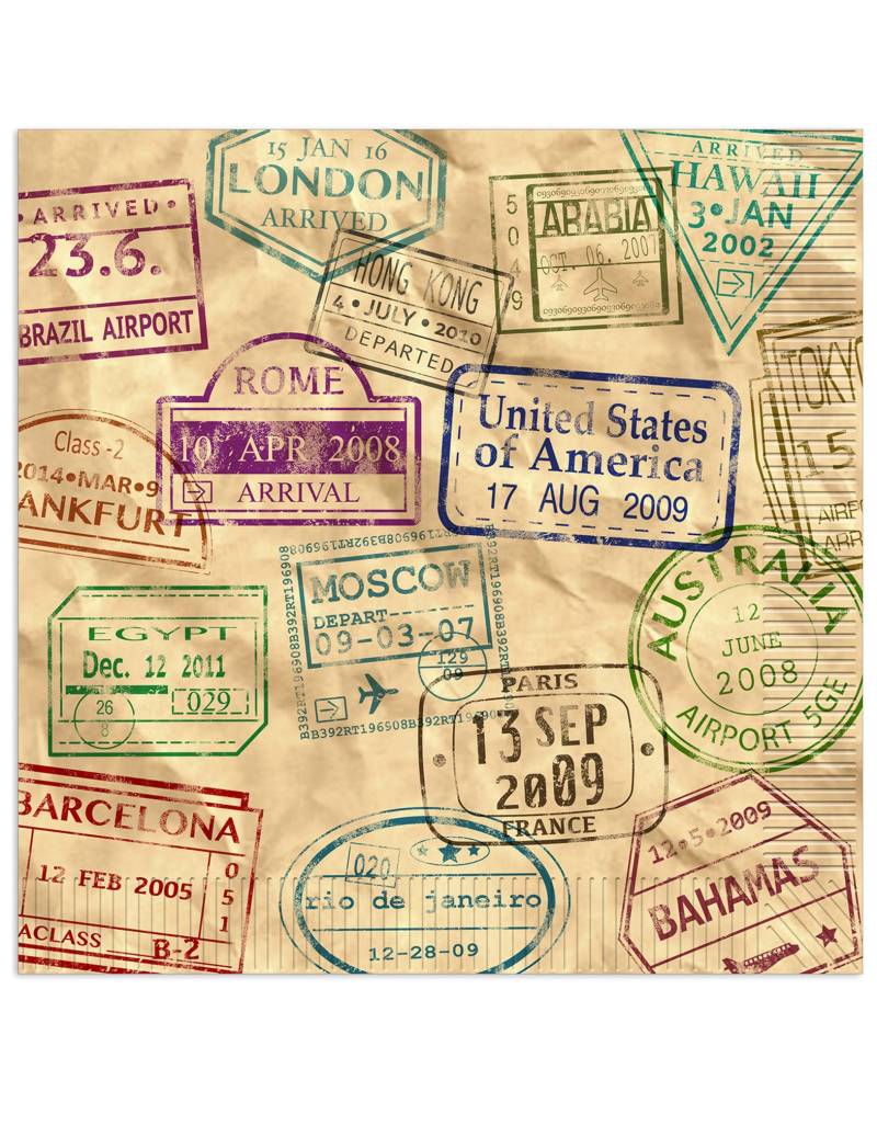 16 Servietten Reise Weltkarte 33 x 33 cm von 360 DEGREES