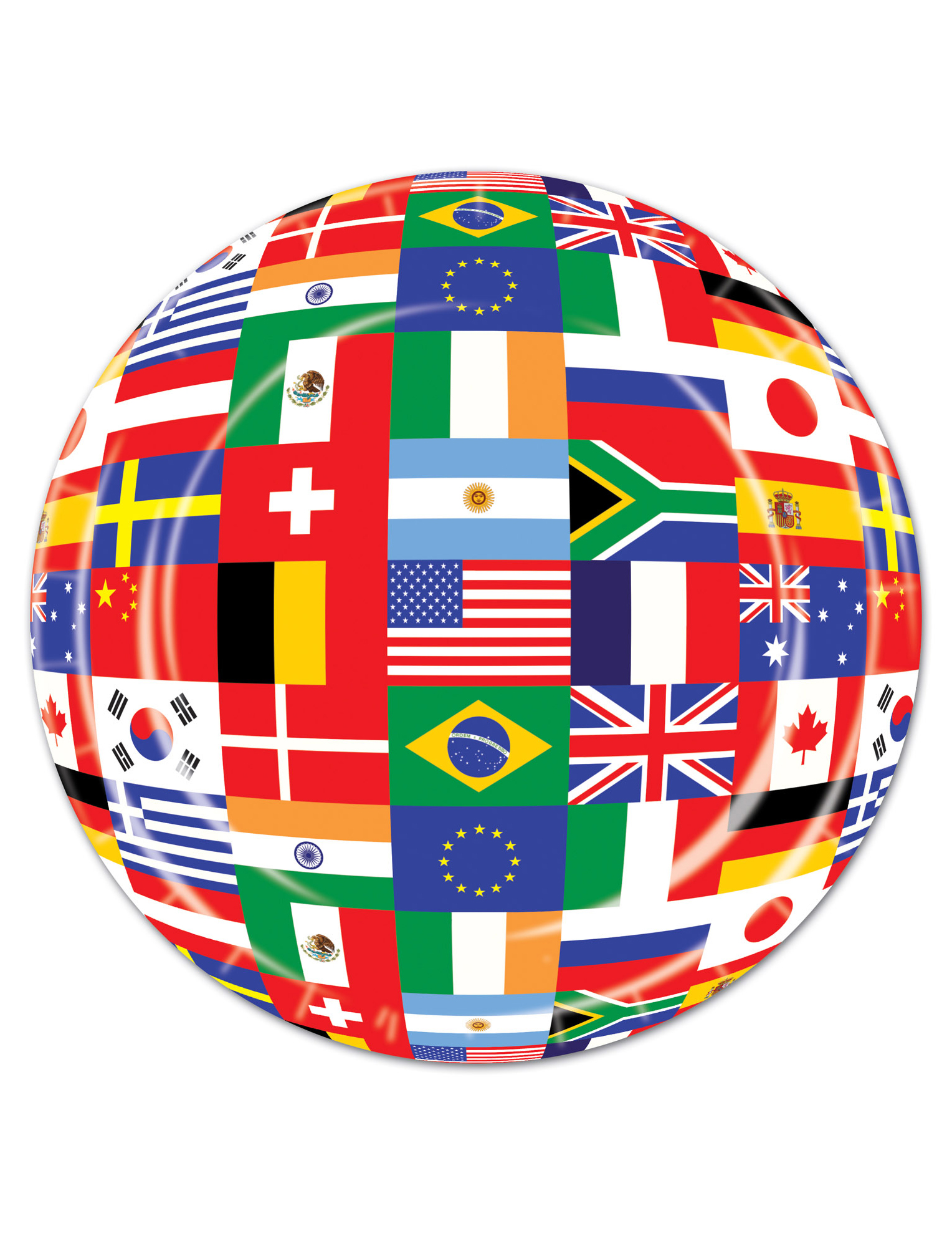 8 Länderflaggen der Welt Teller 23 cm 8 Länderflaggen der Welt Teller 23 cm von 360 DEGREES