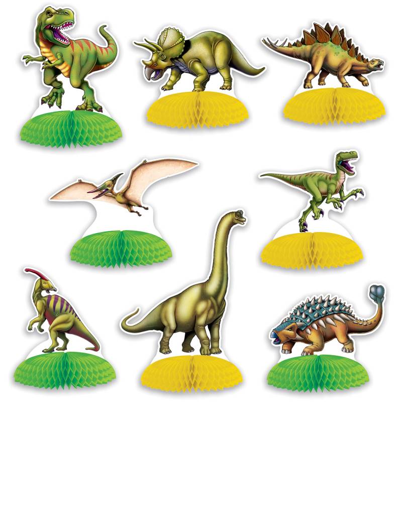 8 Mini-Dinosaurier als Tischdeko von 360 DEGREES