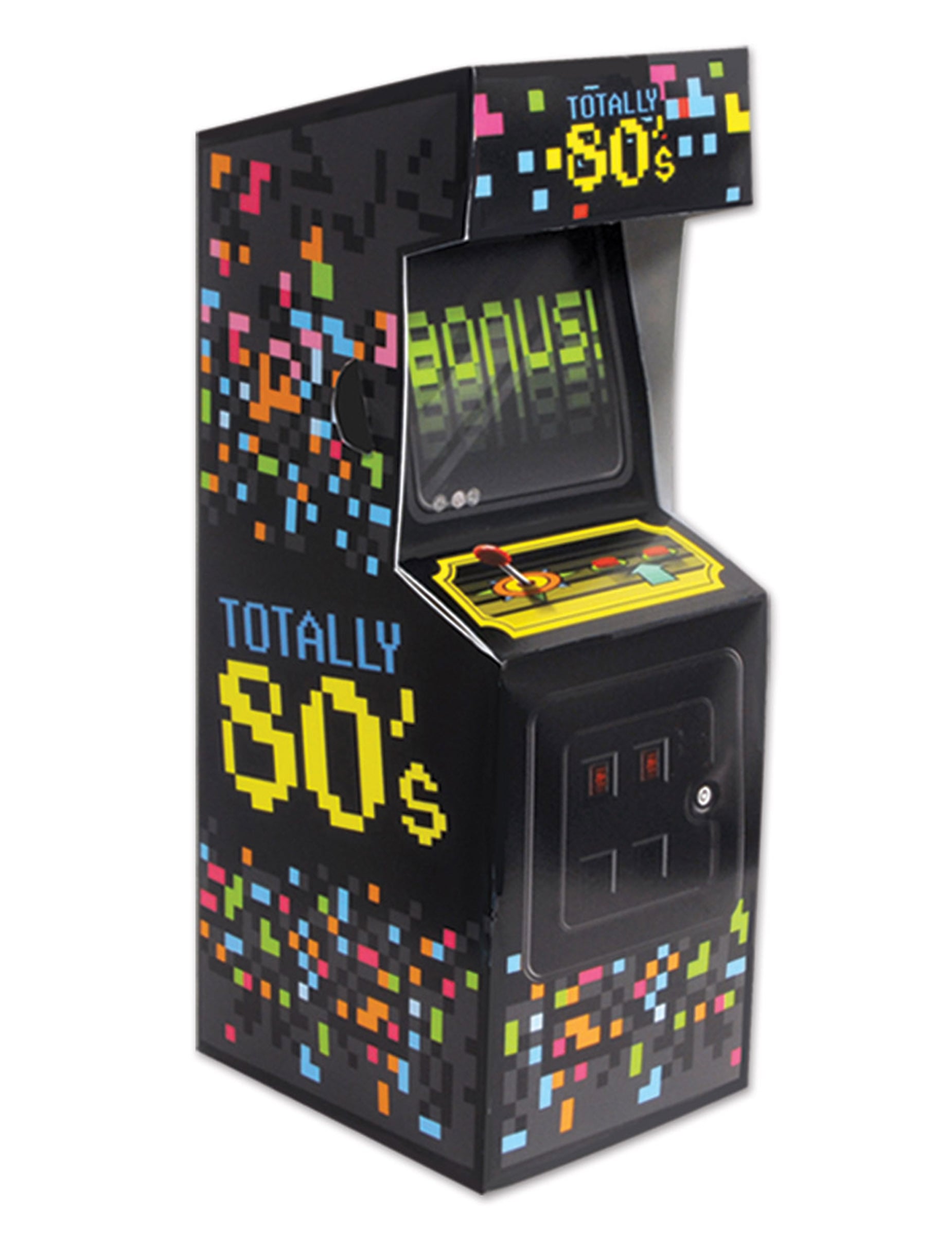 80er Jahre Mini Arcade Videospiel Tischdeko aus Pappe von 360 DEGREES
