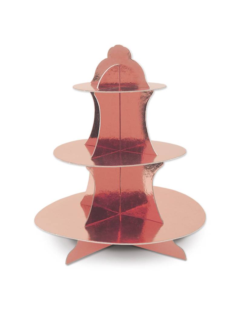 Cupcake Ständer Roségold aus Karton, 31 cm Cupcake Ständer Roségold aus Karton, 31 cm von 360 DEGREES