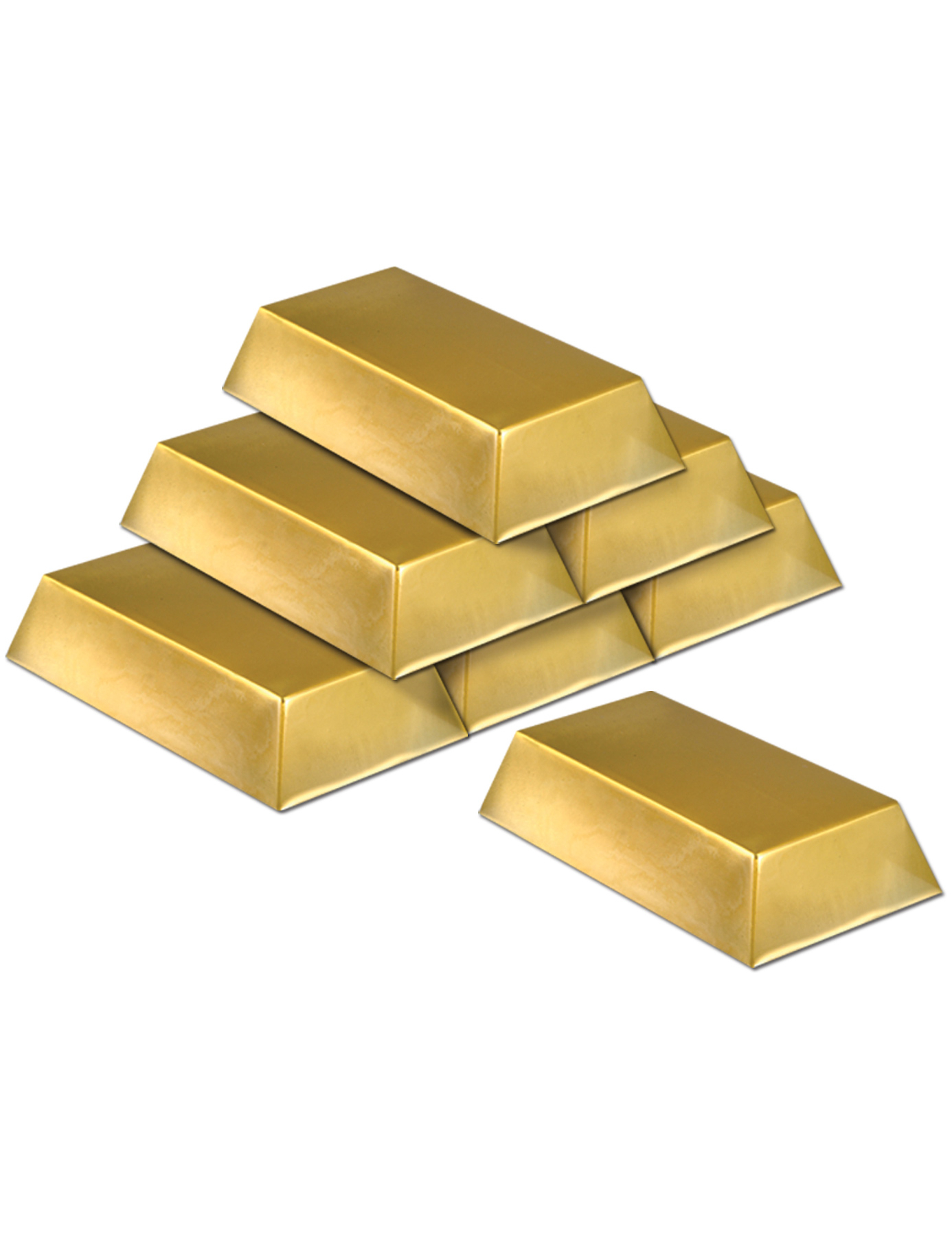Deko Goldbarren 6 Stück gold 18x8cm von 360 DEGREES