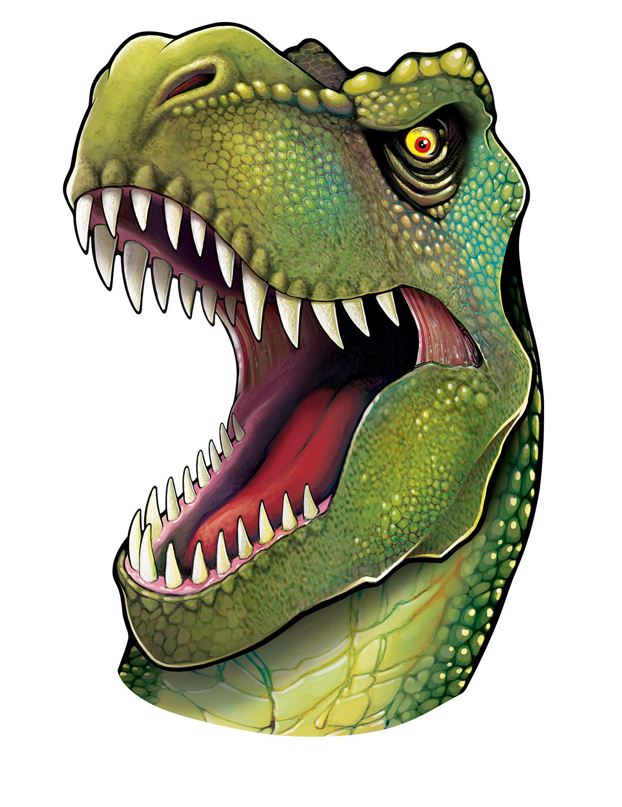Dinosaurierkopf-Wandmotiv - Tonkarton - 86 cm von 360 DEGREES