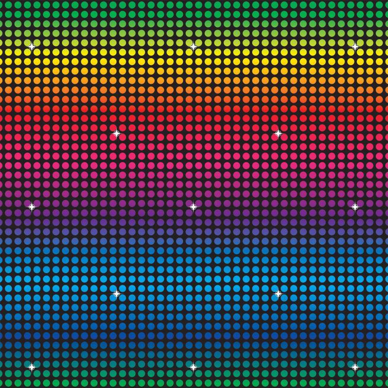 Disco Wanddekoration 1,2 x 9 Meter Seventies-Flair von 360 DEGREES