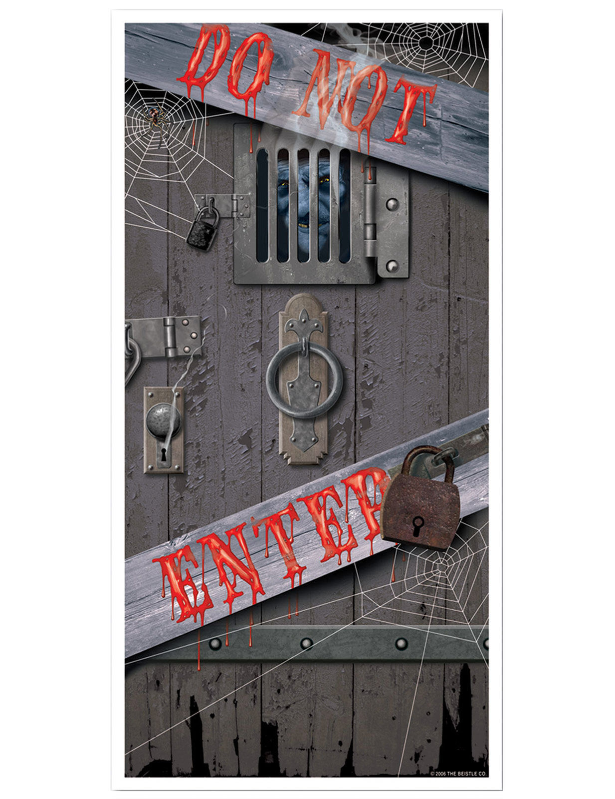 Do Not Enter Tür-Poster Halloween Party-Deko grau-schwarz 76x152cm Do Not Enter Tür-Poster Halloween Party-Deko grau-schwarz 76x152cm von 360 DEGREES