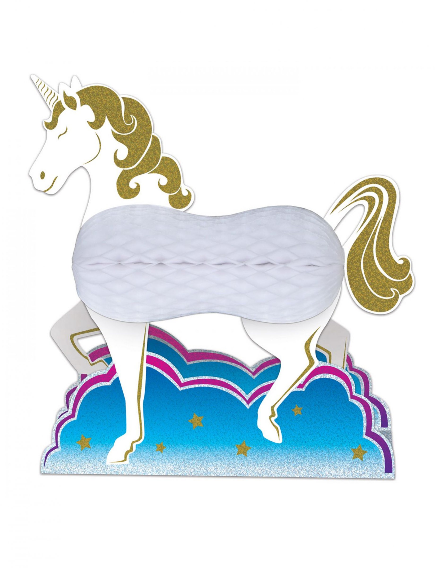 Einhorn-Tischaufsteller bunt 25 cm Einhorn-Tischaufsteller bunt 25 cm von 360 DEGREES