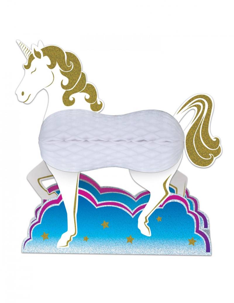 Einhorn-Tischaufsteller bunt 25 cm von 360 DEGREES