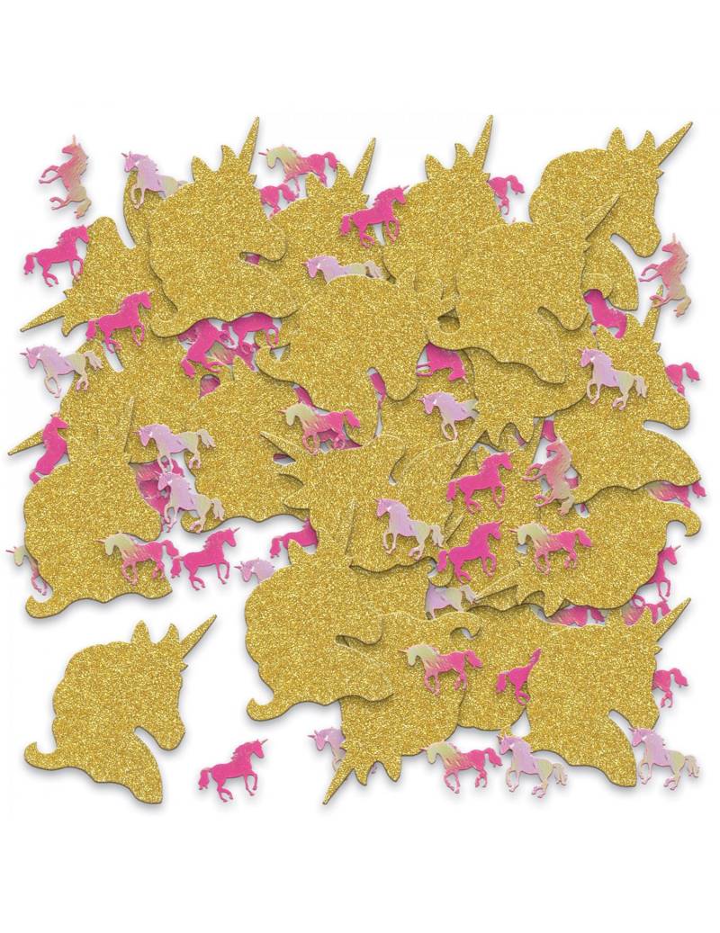 Einhorn-Tischkonfetti rosa-gold 70 g von 360 DEGREES