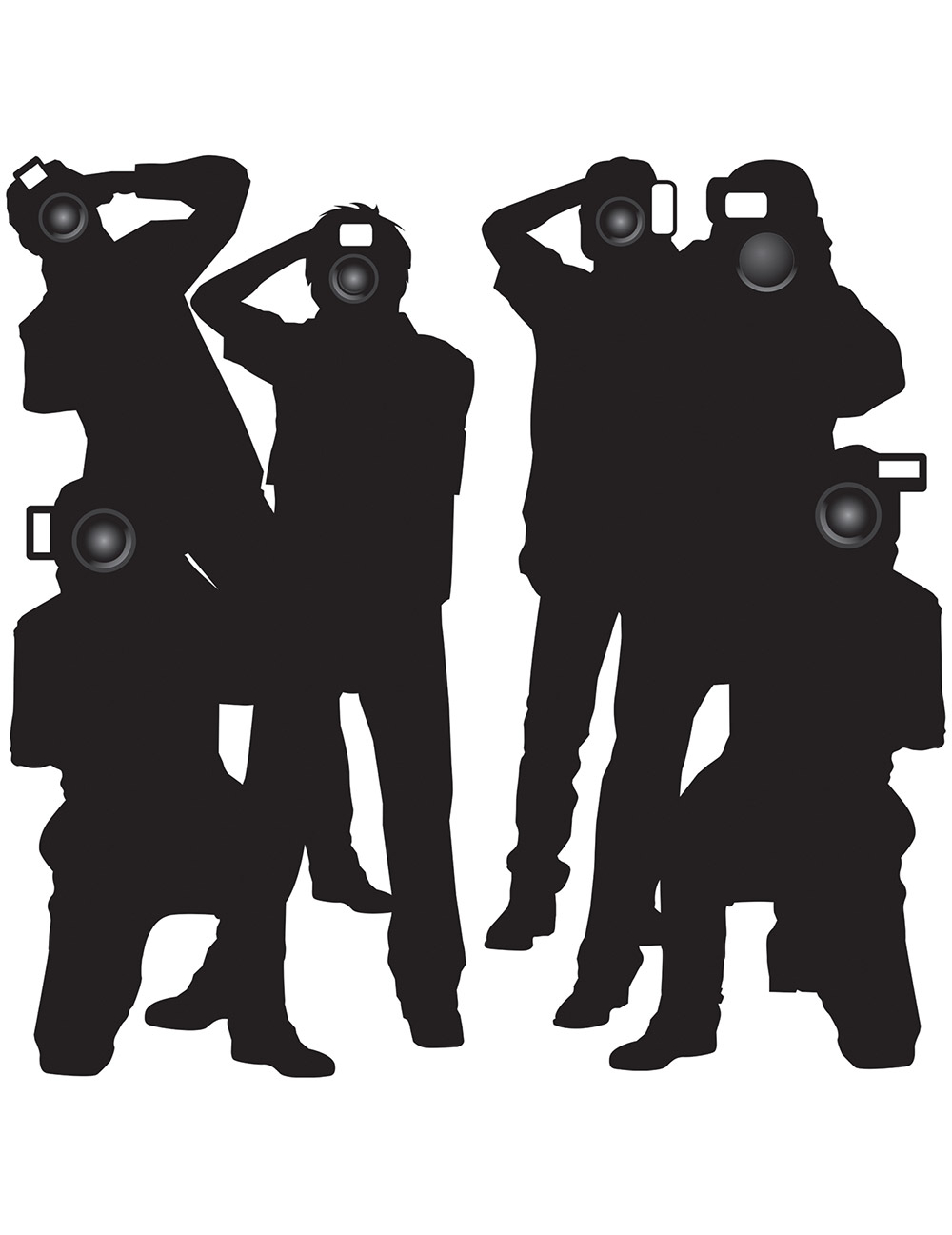 Fotografen Paparazzi Wanddeko 2-teilig schwarz 1,7m Fotografen Paparazzi Wanddeko 2-teilig schwarz 1,7m von 360 DEGREES