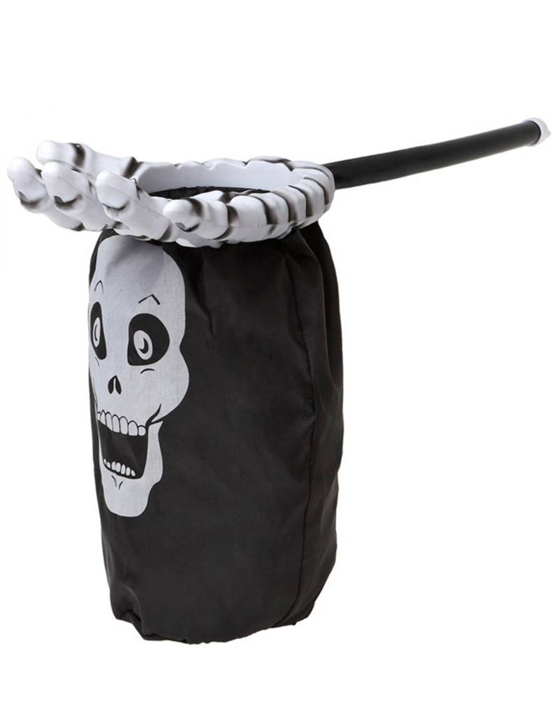 Skelett-Tasche für Süßigkeiten Halloween schwarz-weiß 53 x 30 cm von ATOSA