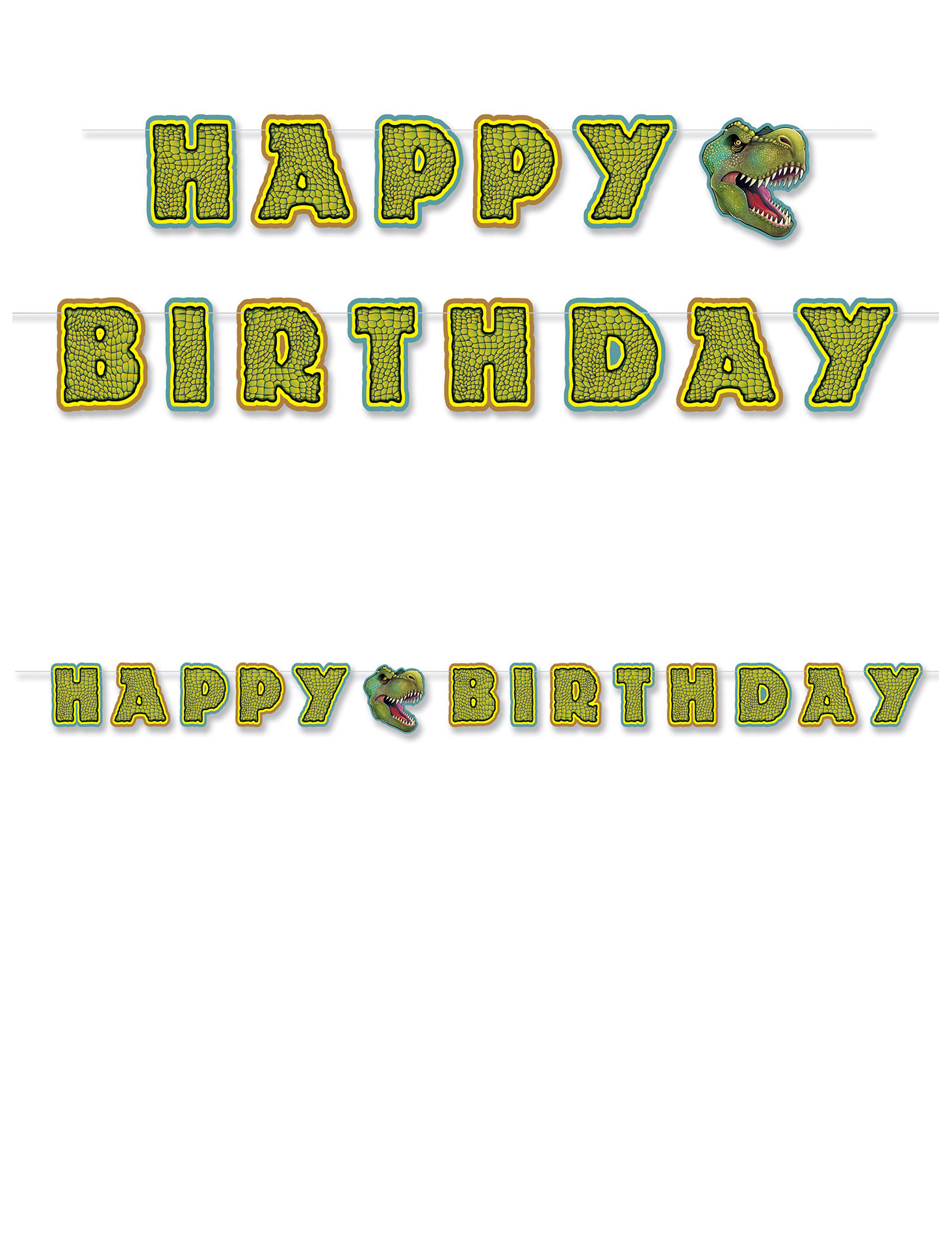 Geburtstags-Girlande T-Rex von 360 DEGREES