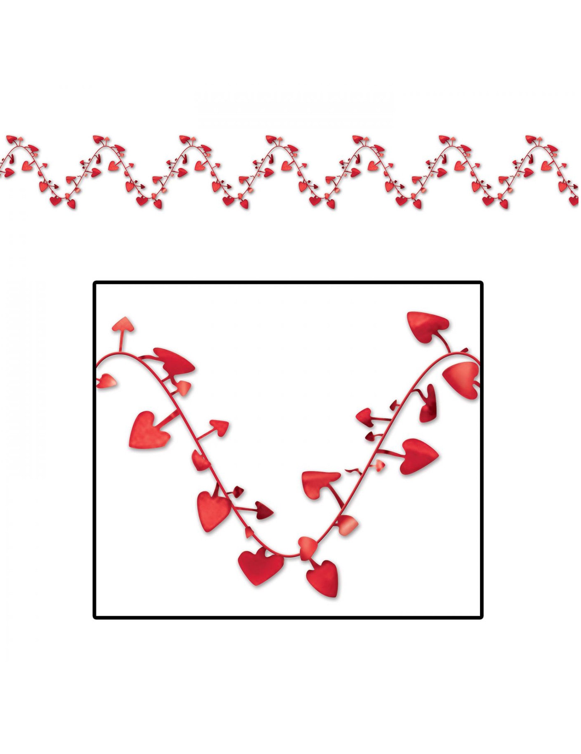 Herz-Girlande Valentinstag Dekoration rot 7 m Herz-Girlande Valentinstag Dekoration rot 7 m von 360 DEGREES