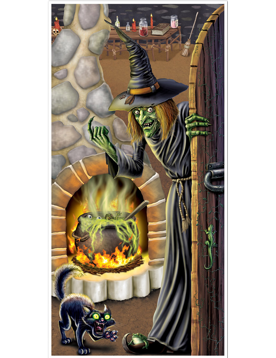 Hexenhaus Tür-Poster Halloween Party-Deko bunt 76x152cm Hexenhaus Tür-Poster Halloween Party-Deko bunt 76x152cm von 360 DEGREES