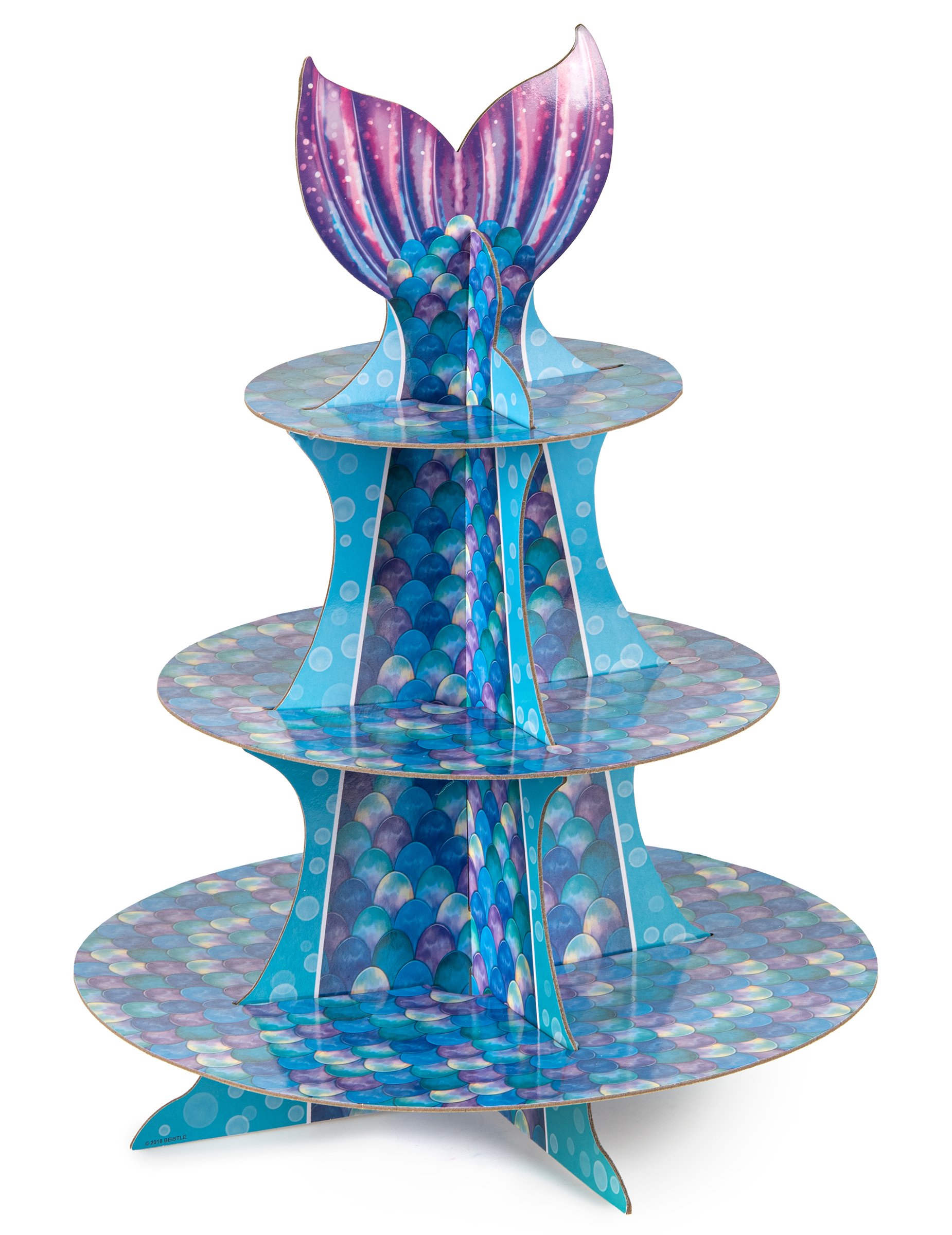 Meerjungfrauen Cupcake-Ständer blau-violett 40 cm von 360 DEGREES