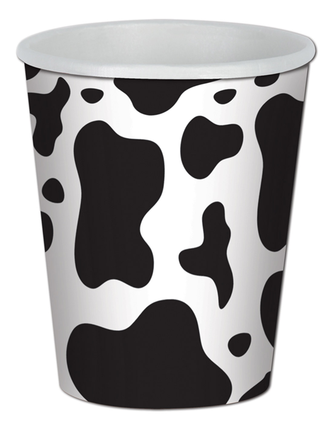 Party Pappbecher Kuhflecken 8 Stück schwarz-weiss 266ml Party Pappbecher Kuhflecken 8 Stück schwarz-weiss 266ml von 360 DEGREES