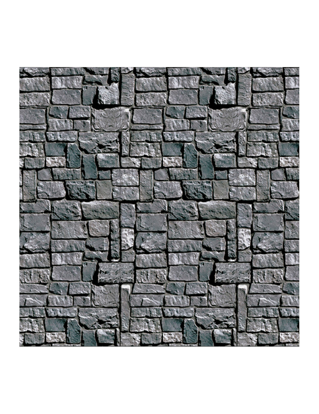 Steinerne Mauer Halloween Wand-Dekofolie grau 1,2x9,1m von 360 DEGREES