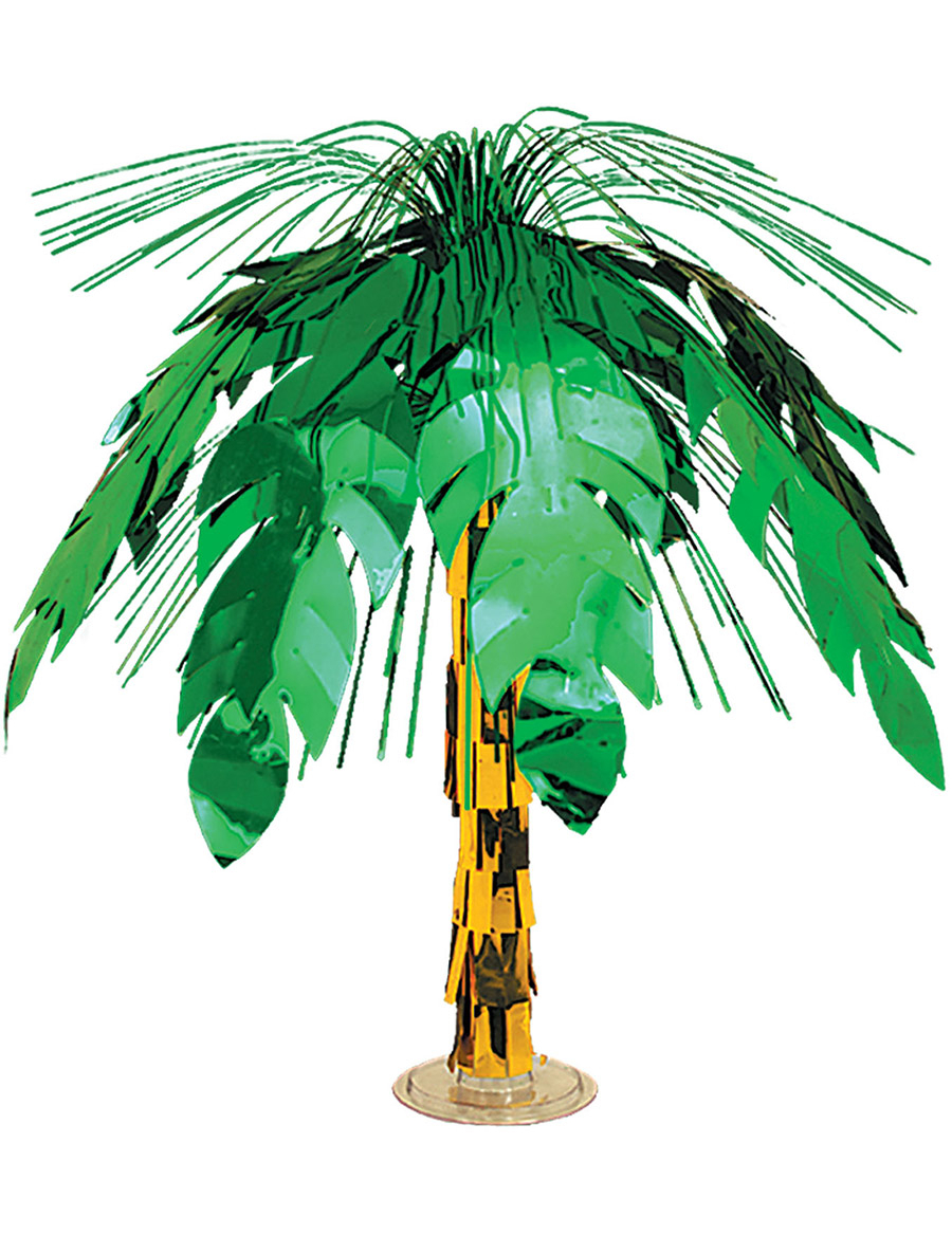 Tischdeko Hawaii Palme grün-braun 46cm von 360 DEGREES