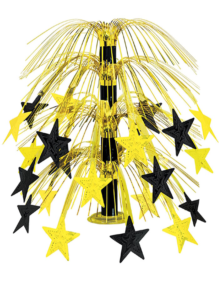 Tischdeko Silvester mit Sternen schwarz-gold von 360 DEGREES
